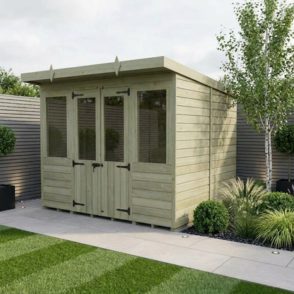 8 x 8 Pent Summer House - view 2