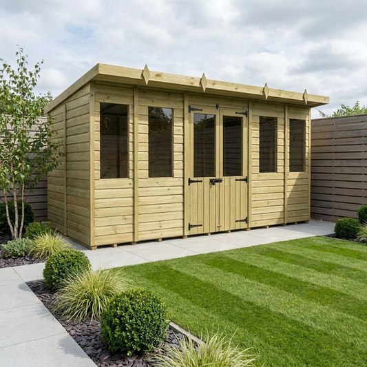 14 x 8 Pent Summer House - view 2