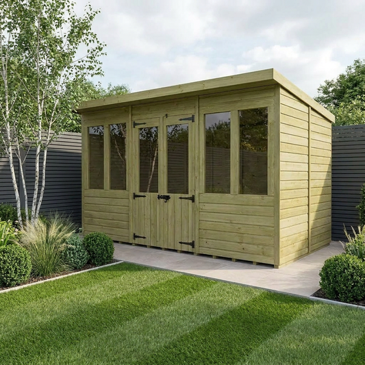 16 x 8 Pent Summer House - view 2