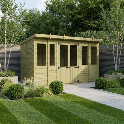 14 x 7 Pent Summer House - view 2