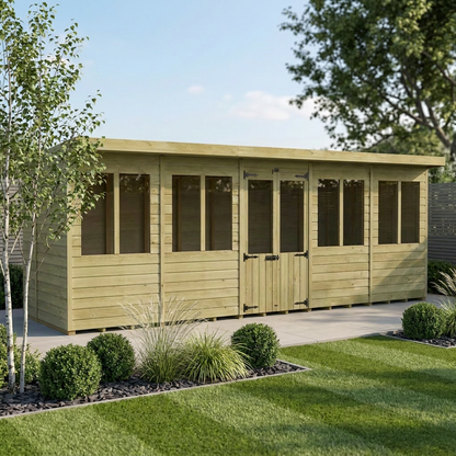 20 x 8 Pent Summer House - view 2