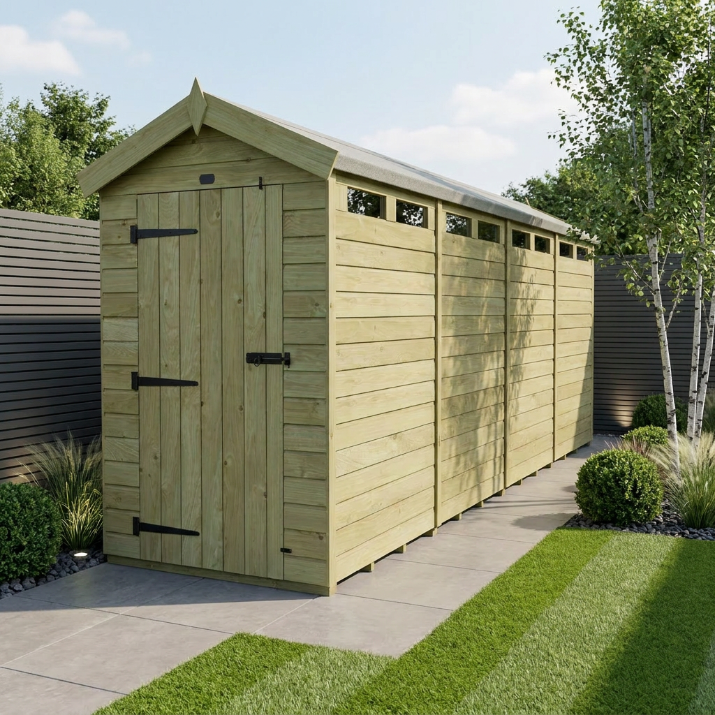 4 x 17  Apex Security Shed - view 2