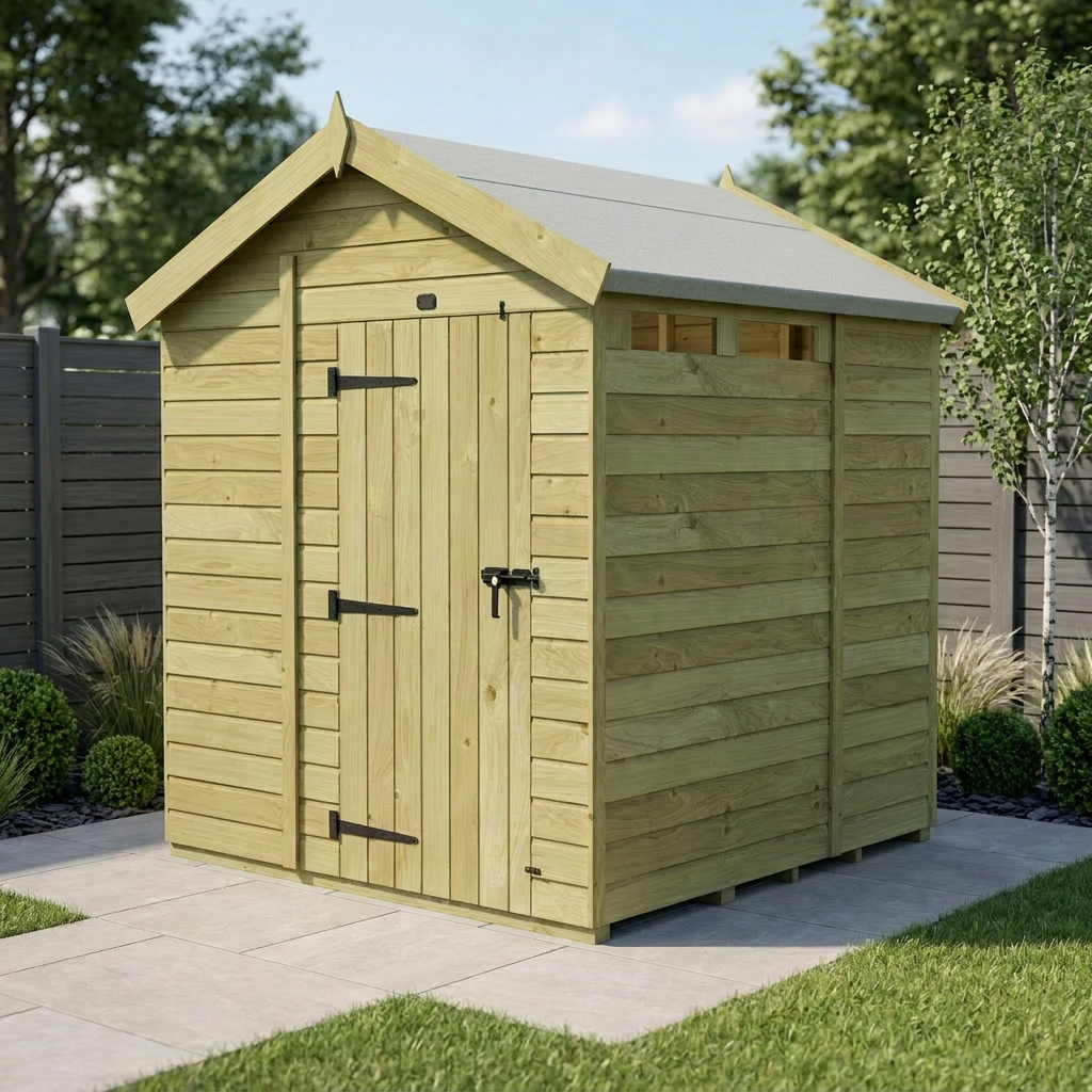 6 x 6 Apex Security Shed - view 2