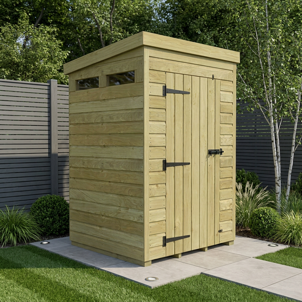 4 x 4 Security Pent Shed - view 2