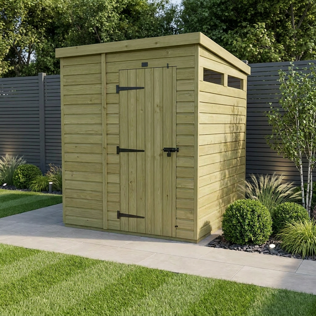 7 x 4 Security Pent Shed - view 2