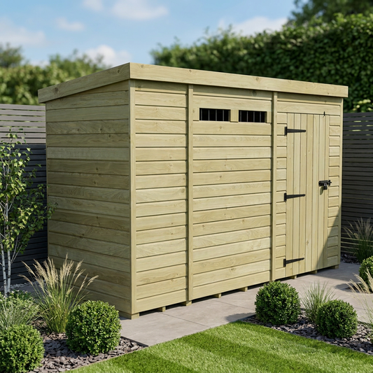11 x 4 Security Pent Shed - view 2