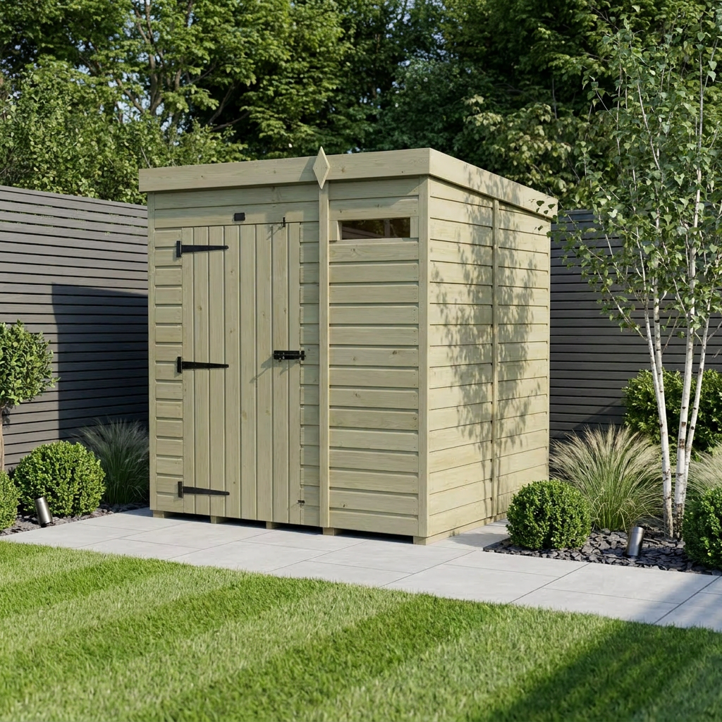 6 x 5 Security Pent Shed - view 2
