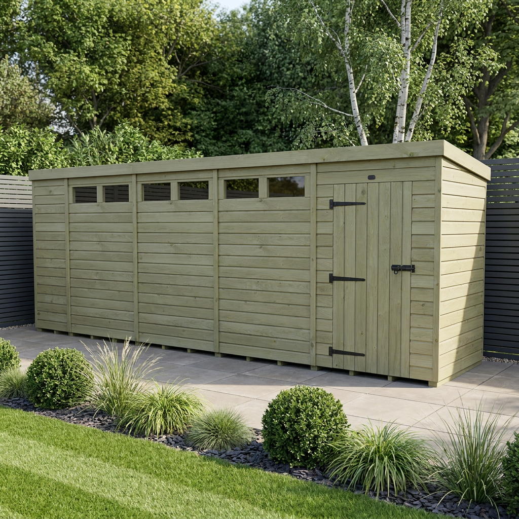 19 x 4 Security Pent Shed - view 3