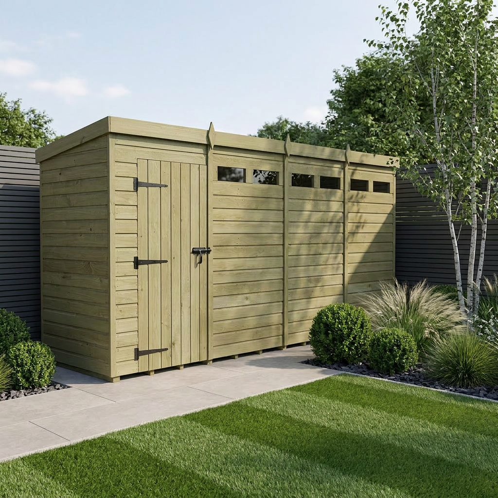 18 x 5 Security Pent Shed - view 2