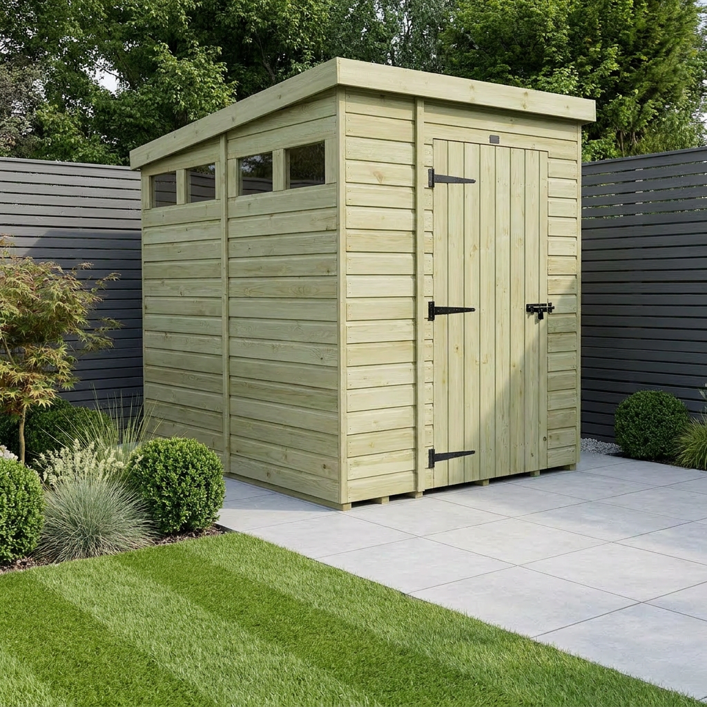 6 x 8 Security Pent Shed - view 2