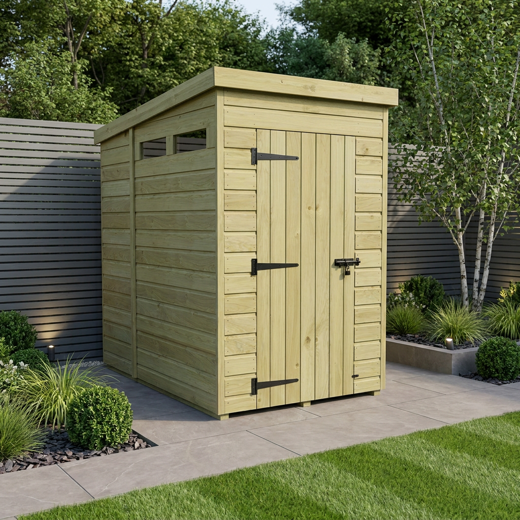 4 x 7 Security Pent Shed - view 2