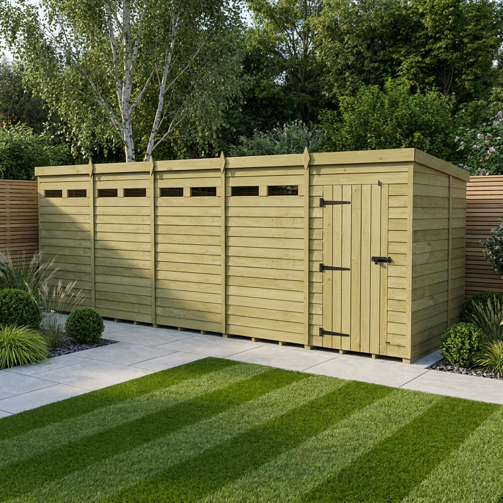 20 x 7 Security Pent Shed - view 2