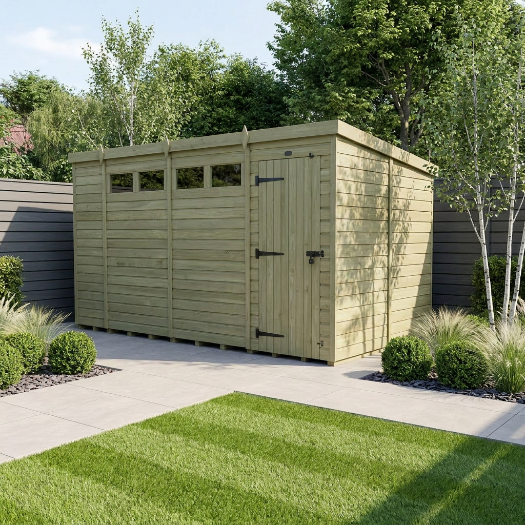 14 x 8 Security Pent Shed - view 2