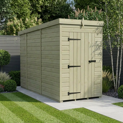 4 x 10 Pent Shed (Single Door, No Windows) - view 2