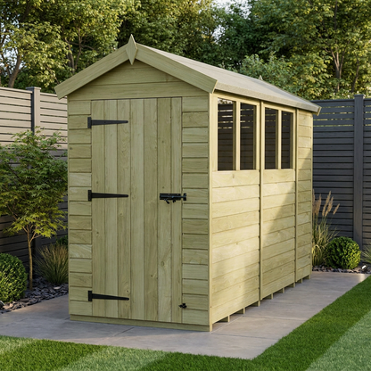 4 x 10 Apex Shed (Single Door, With Windows) - Apex Shed