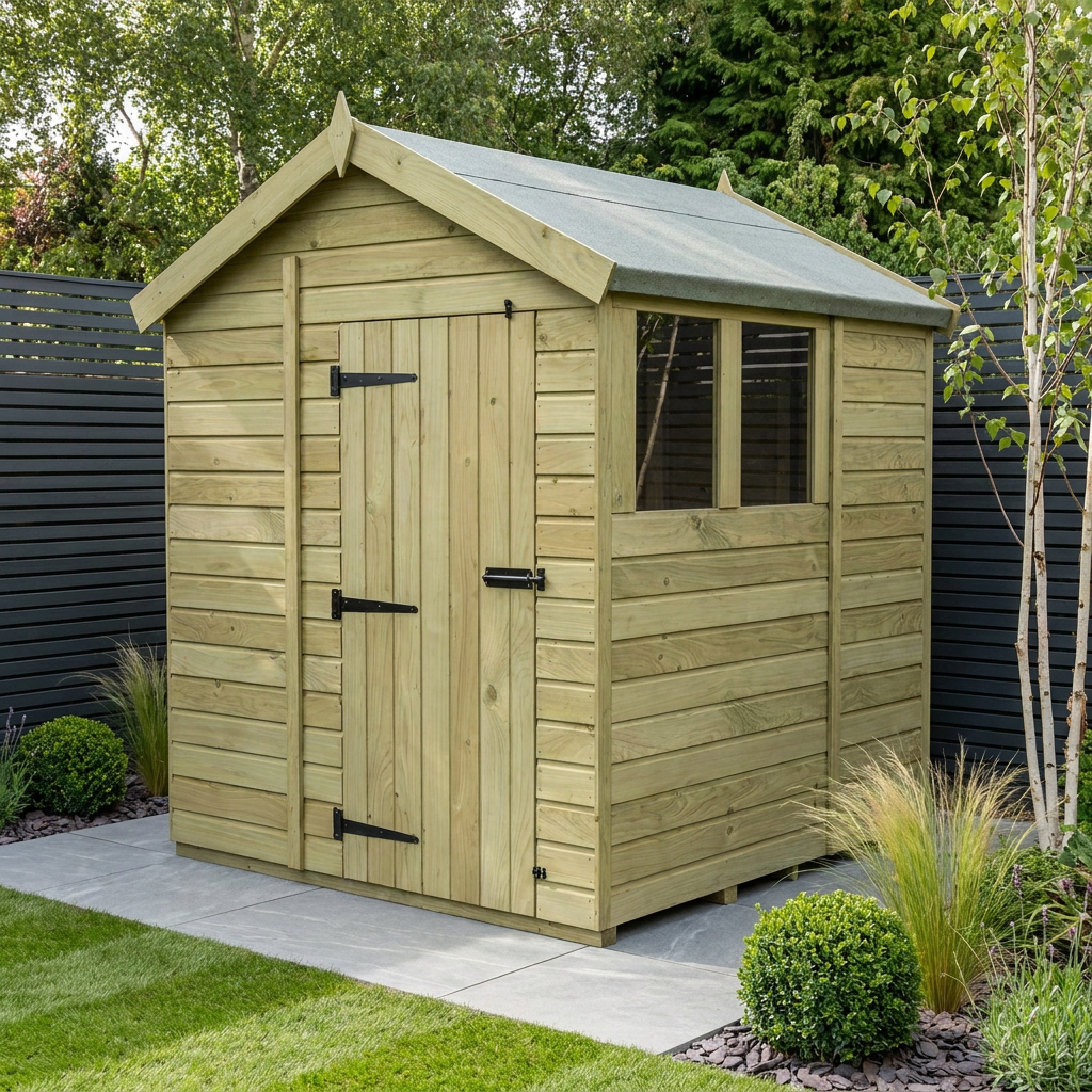 7 x 6 Apex Shed (Single Door, With Windows) - Apex Shed