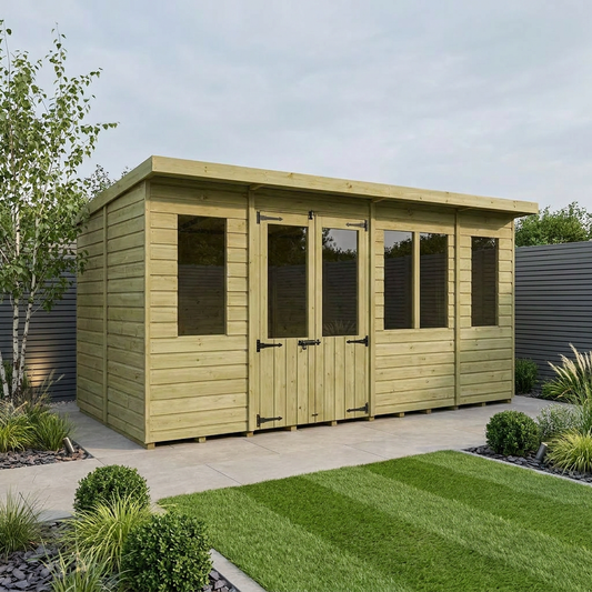 18 x 8 Pent Summer House - view 2