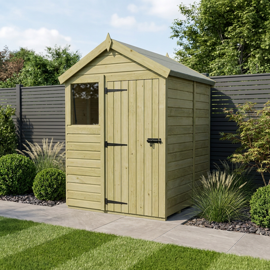 5 x 5 Apex Shed (Single Door, With Windows) - Apex Shed