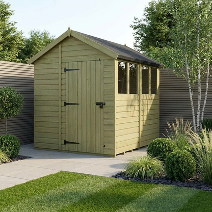6 x 8 Apex Shed (Single Door, With Windows) - Apex Shed