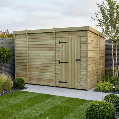 9 x 8 Pent Shed (Single Door, No Windows) - Pent Shed