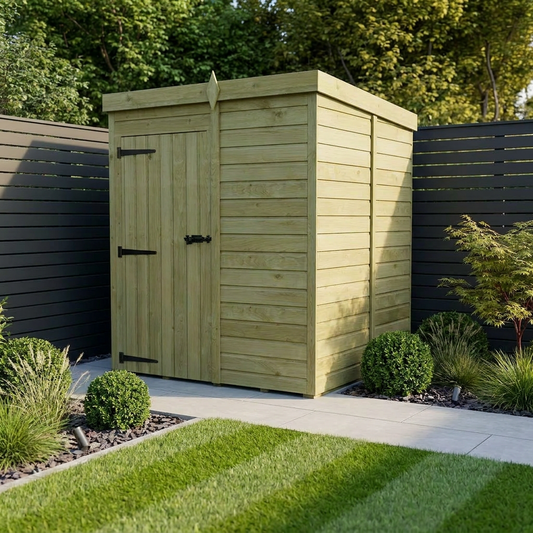 5 x 5 Pent Shed (Single Door, No Windows) - Pent Shed