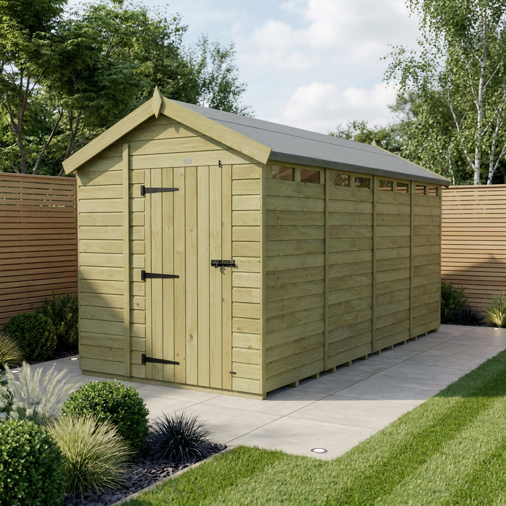 7 x 17 Apex Security Shed - view 2