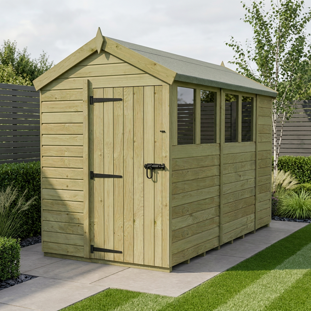 5 x 10 Apex Shed (Single Door, With Windows) - view 2