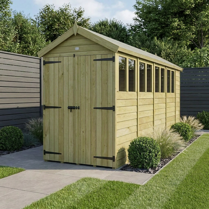 4 x 18 Apex Shed (Double Door, With Windows) - Apex Shed