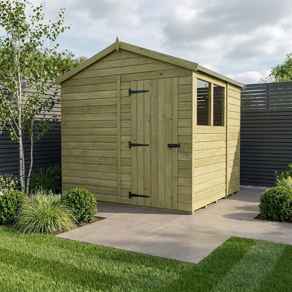 8 x 6 Apex Shed (Single Door, With Windows) - Apex Shed