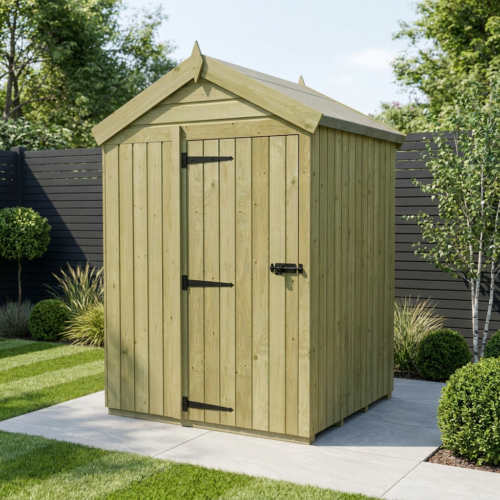 5 x 4 Apex Shed (Single Door, No Windows) - view 2