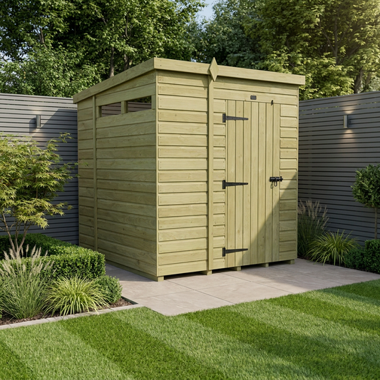 6 x 6  Security Pent Shed - view 2