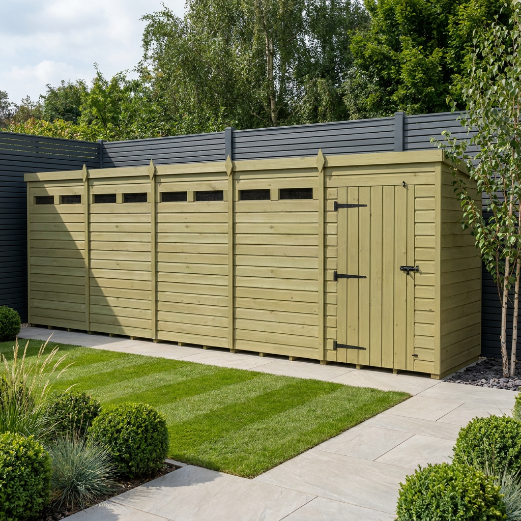 20 x 4 Security Pent Shed - view 2