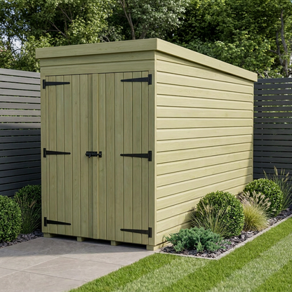 4 x 10 Pent Shed (Double Door, No Windows) - view 2