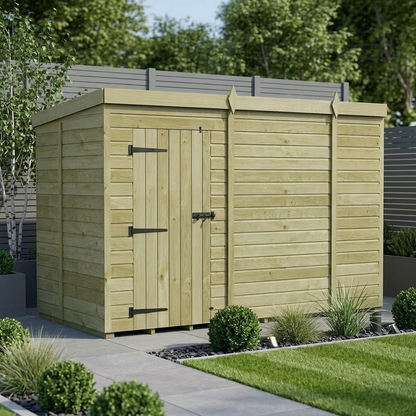 10 x 5 Pent Shed (Single Door, No Windows) - view 2
