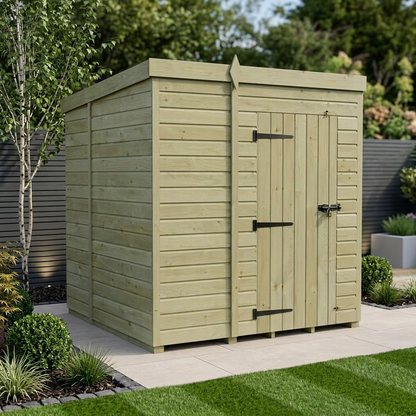 7 x 6 Pent Shed (Single Door, No Windows) - Pent Shed