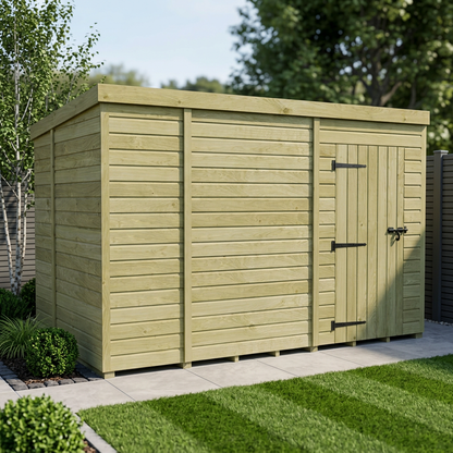 9 x 7 Pent Shed (Single Door, No Windows) - view 5