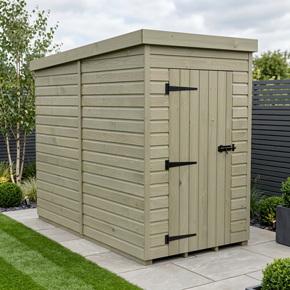 4 x 8 Pent Shed (Single Door, No Windows) - view 4