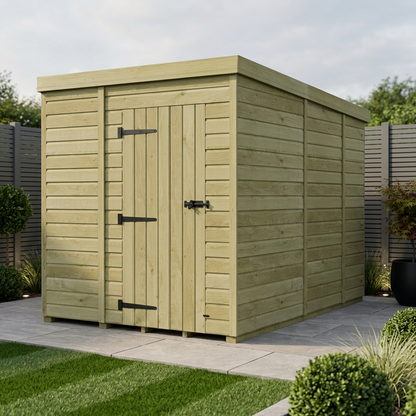 6 x 9 Pent Shed (Single Door, No Windows) - view 5