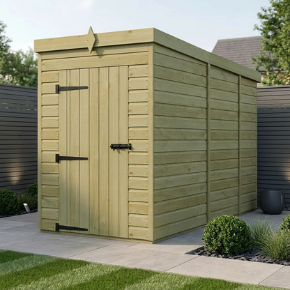4 x 9 Pent Shed (Single Door, No Windows) - Pent Shed