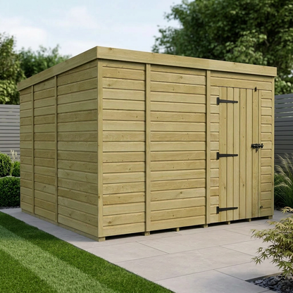 9 x 9 Pent Shed (Single Door, No Windows) - view 6