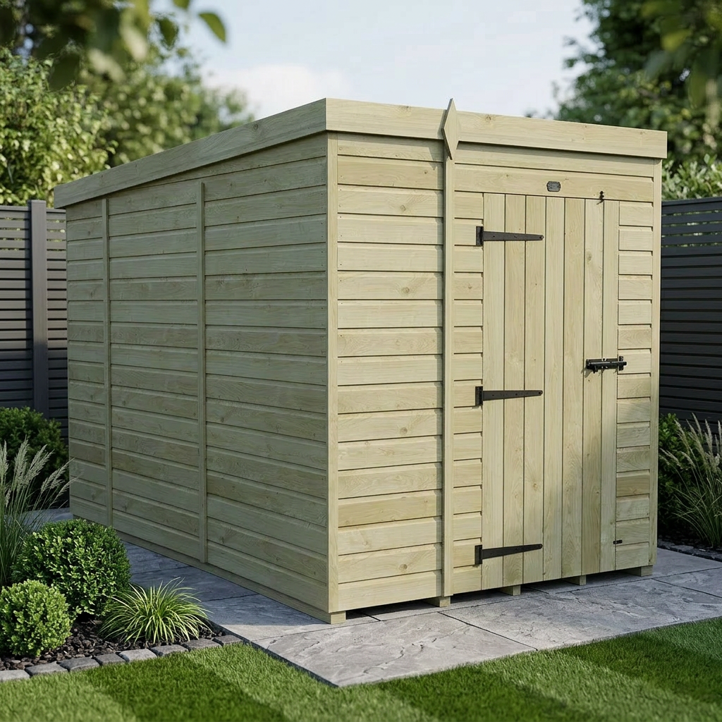 6 x 10 Pent Shed (Single Door, No Windows) - view 6