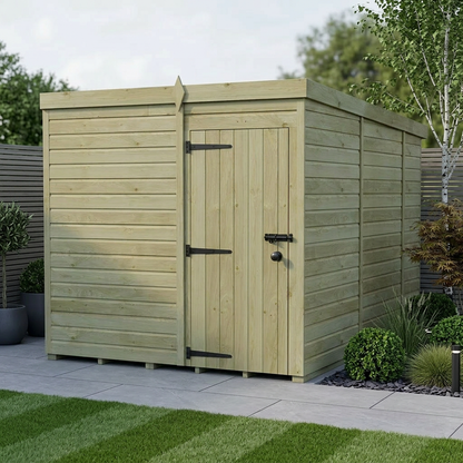 7 x 10 Pent Shed (Single Door, No Windows) - view 2