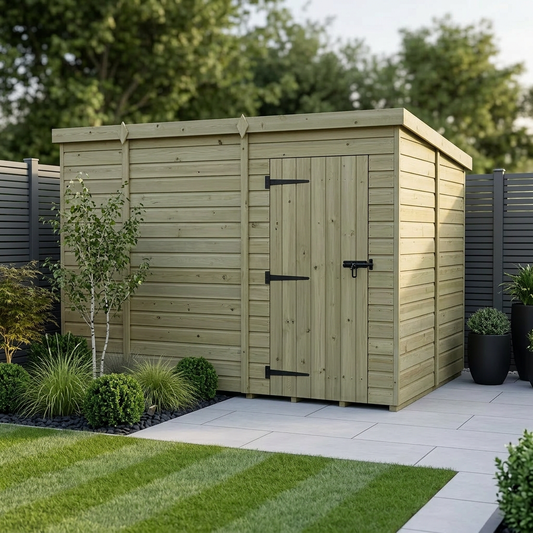 10 x 10 Pent Shed (Single Door, No Windows) - Pent Shed