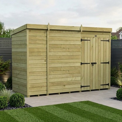 9 x 4 Pent Shed (Double Door, No Windows) - Pent Shed