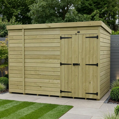 11 x 5 Pent Shed (Double Door, No Windows) - Pent Shed