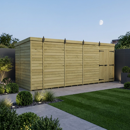 17 x 5 Pent Shed (Double Door, No Windows) - Pent Shed