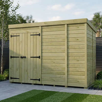 9 x 5 Pent Shed (Double Door, No Windows) - Pent Shed