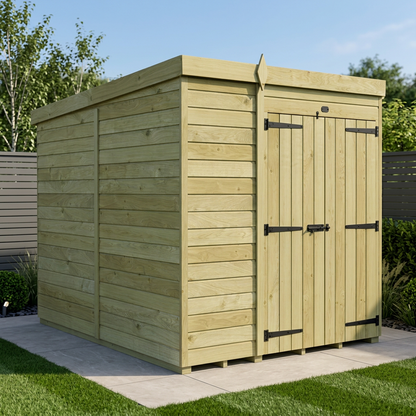 6 x 7 Pent Shed (Double Door, No Windows) - Pent Shed