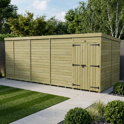 19 x 7 Pent Shed (Double Door, No Windows) - Pent Shed
