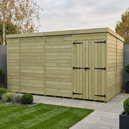 14 x 8 Pent Shed (Double Door, No Windows) - Pent Shed